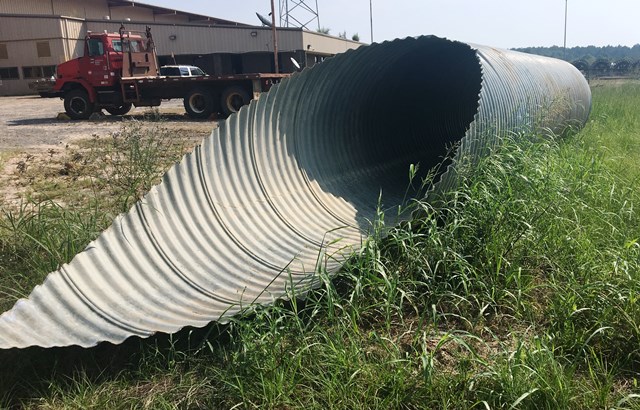 Galvanized Culvert 72" Dia X 20' Lg With 45 Degree Cut Ends - Qty 1 (Lot 2)